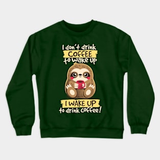 Coffee sloth Crewneck Sweatshirt